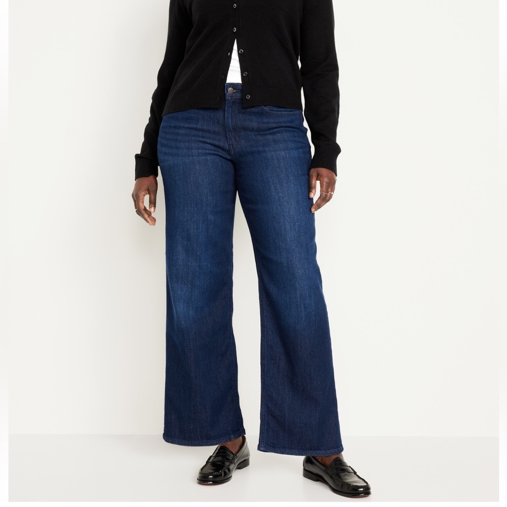 Old Navy Wow High Waisted Wide Leg Jeans, Size 8